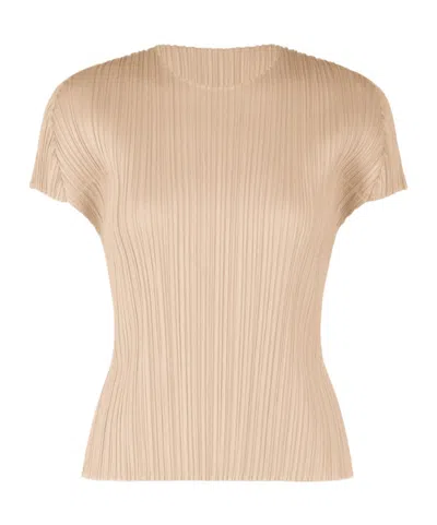 Issey Miyake Short-sleeved Shirt In Nude