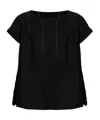 Issey Miyake Short-sleeved Sweater In Black