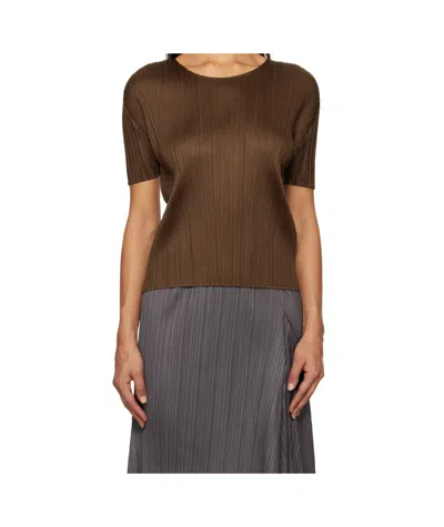 Issey Miyake Brown New Colorful Basics 4 T-shirt In 44 Brown