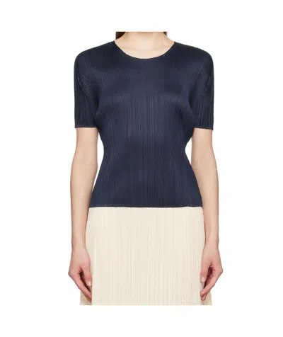 Issey Miyake Navy Monthly Colors August Long Sleeve T-shirt In 78 Dark Navy