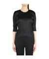 Issey Miyake Pleated T-shirt In Black