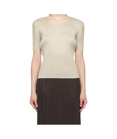 Issey Miyake Short-sleeved T-shirt In Nude