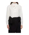 Issey Miyake Side Sewn Shirt With Slit In White