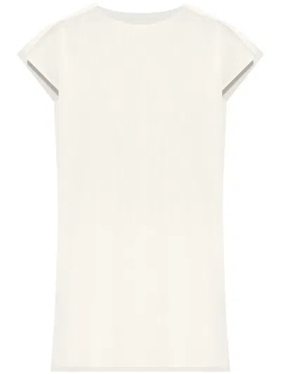 Issey Miyake Side-slits Plissé Tunic In White