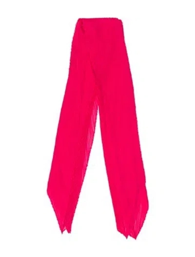 Pre-owned Issey Miyake Silk Scarf In Pink