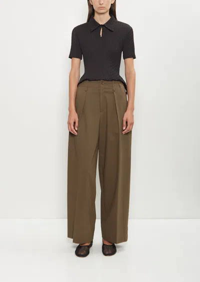 Issey Miyake Simple Ensemble Pants In Brown