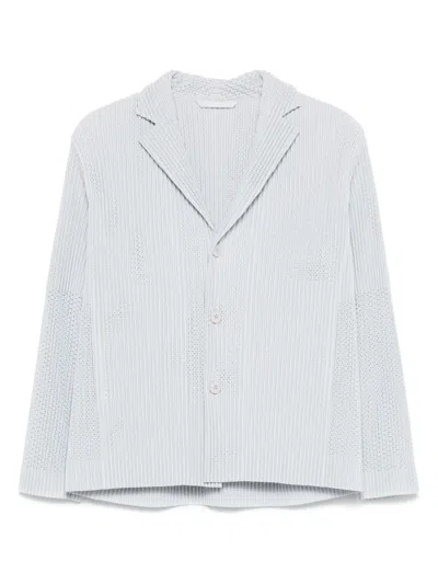Issey Miyake Single-breasted Blazer In Blue
