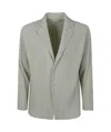 Issey Miyake Single-breasted Blazer In Gray