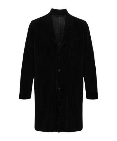 Issey Miyake Single-breasted Long-sleeved Casual Jacket In Black