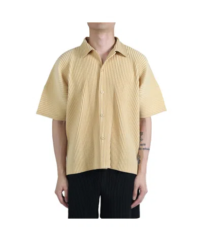 Issey Miyake Single-breasted Long-sleeved Shirt In Nude