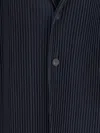 Issey Miyake Single-breasted Pleated Blazer In Blue