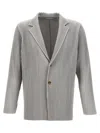 Issey Miyake Single-breasted Blazer With Long Sleeves In Multi