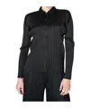 Issey Miyake Single-breasted Shirt In Black