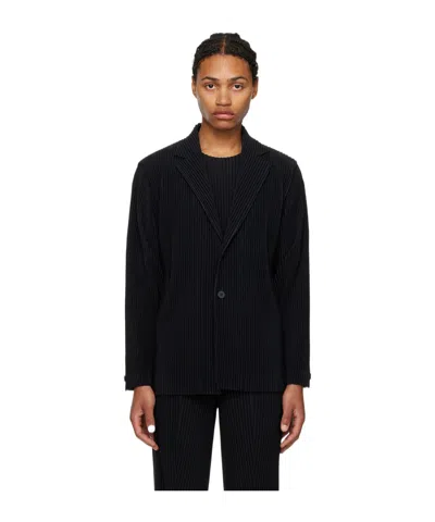 Issey Miyake Single-breasted Suit Jacket In Black
