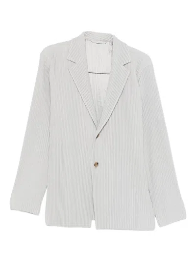 Issey Miyake Single-button Blazer In Gray
