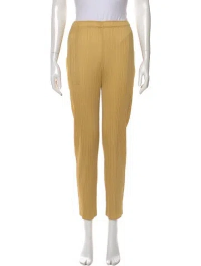 Pre-owned Issey Miyake Skinny Leg Pants In Yellow
