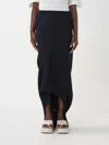 Issey Miyake Subdued Twisted Asymmetric Skirt In 海军蓝