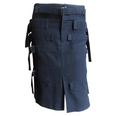Pre-owned Issey Miyake Skirt With Straps In Black