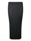 Issey Miyake Black Thicker Bottoms 1 Midi Skirt In Black
