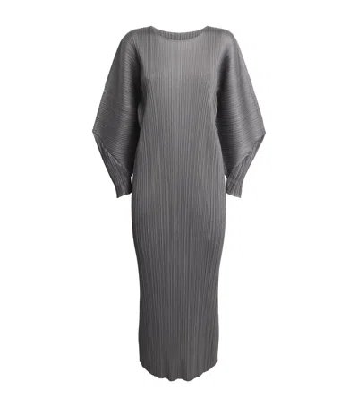 Issey Miyake Skyline Midi Dress In Gray