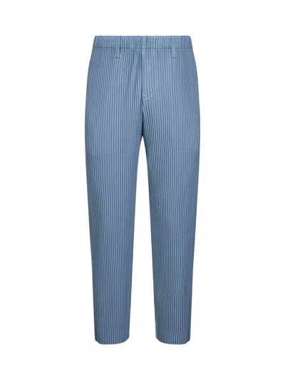 Issey Miyake Slate Blue Tailored Pleats 1 Trousers