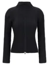 Issey Miyake Sleek Pleats Cardigan In Black