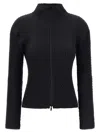 Issey Miyake Sleek Pleats Cardigan In Black