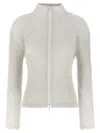 Issey Miyake 'sleek Pleats' Cardigan In White
