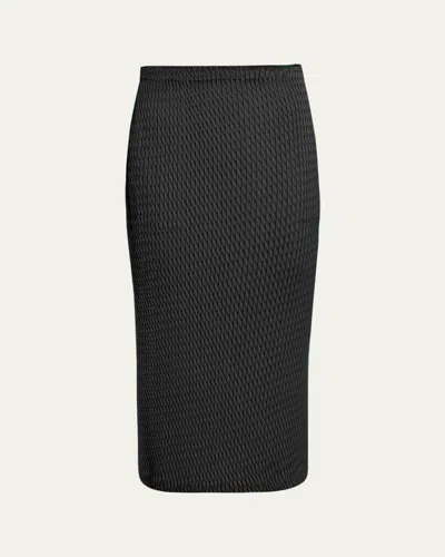 Issey Miyake Sleek Pleats Midi Skirt