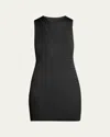 Issey Miyake Sleek Pleats Short Dress