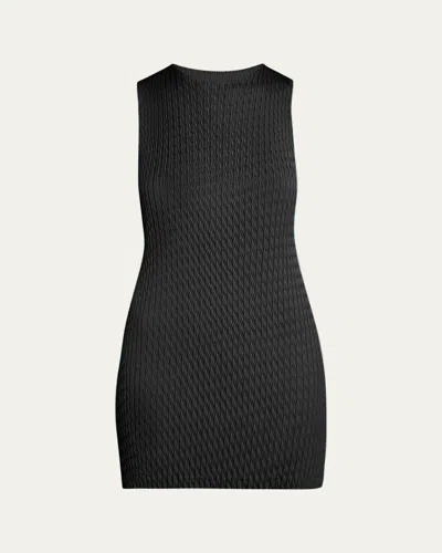 Issey Miyake Sleek Pleats Short Dress