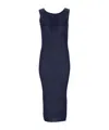 Issey Miyake Navy Monthly Colors August Midi Dress In Blue