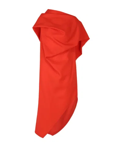 Issey Miyake Sleeveless Dress In Orange