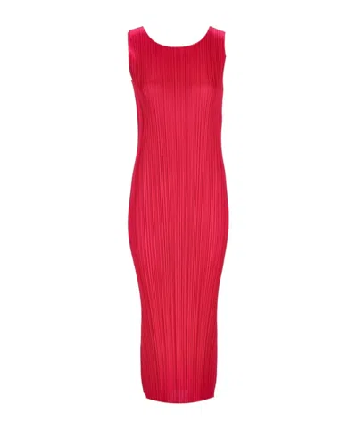 Issey Miyake Sleeveless Dress In Red