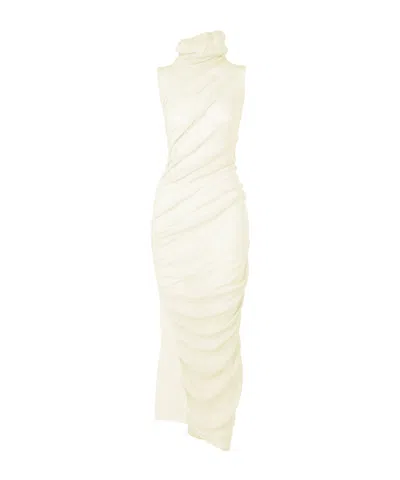 Issey Miyake Sleeveless Dress In White