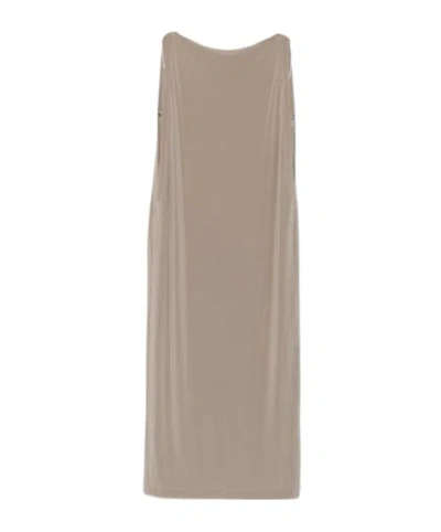 Issey Miyake Sleeveless Midi Dress In White