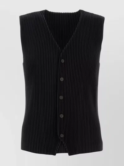 Issey Miyake Sleeveless Pleated Knit Vest