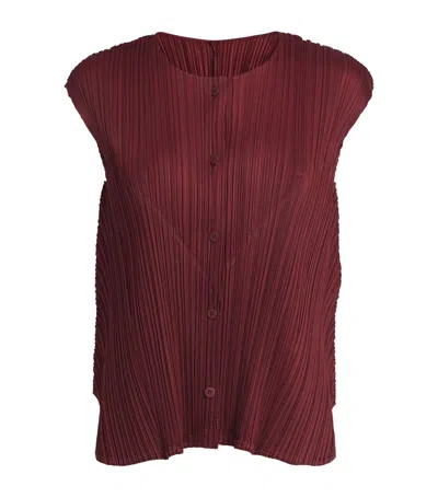 Issey Miyake Sleeveless Solar Flare Top In Purple
