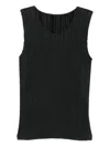 Issey Miyake Sleeveless Tank Top In Black