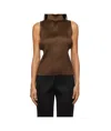 Issey Miyake Asymmetrical Dress In Brown