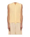 Issey Miyake Off-white Turbine Vest In Nude