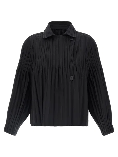 Issey Miyake Smooth Coat Coats And Trench Coats Black In Blue