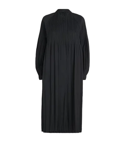 Issey Miyake Smooth Coat Pea Coat In Black