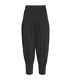 Issey Miyake Smooth Coat Trousers In Black