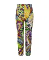 Issey Miyake Snowrunner-print Pleated Tapered Trousers In Multicolor