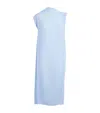 Issey Miyake Soft Fold Pleats Midi Dress In Blue