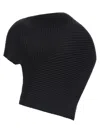 Issey Miyake Soft Fold Pleats Top In Black