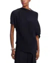 Issey Miyake Soft Fold Pleats Top In Black