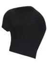 Issey Miyake Soft Fold Pleats Top In Black