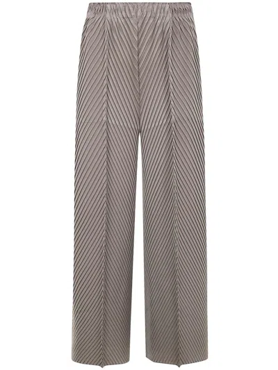 Issey Miyake Pleated Wide-leg Trousers In Neutral